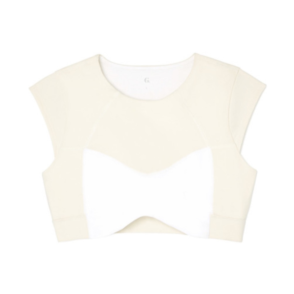 NWT Goop G. Label Contour Hem Bra Size L in White / Cream